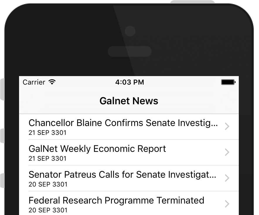 CMDR - a Galnet News app