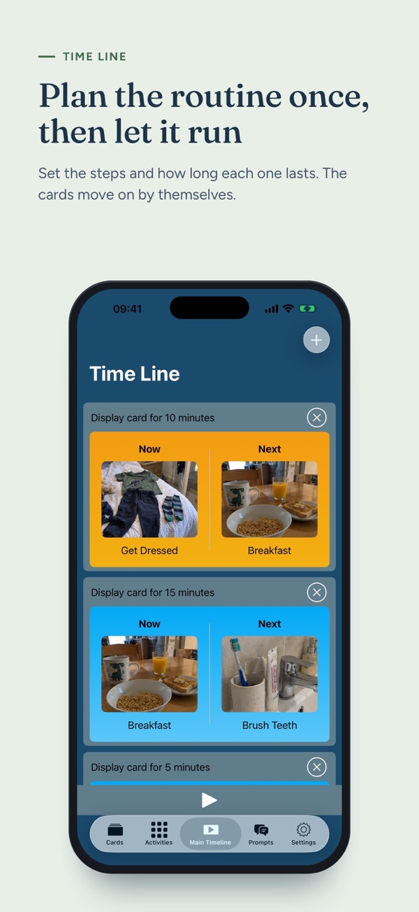Now and Next Time Line routine on iPhone